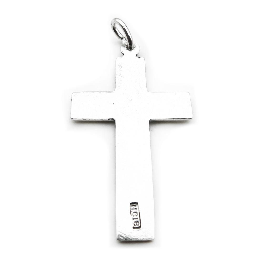 Hopeinen risti riipus #2