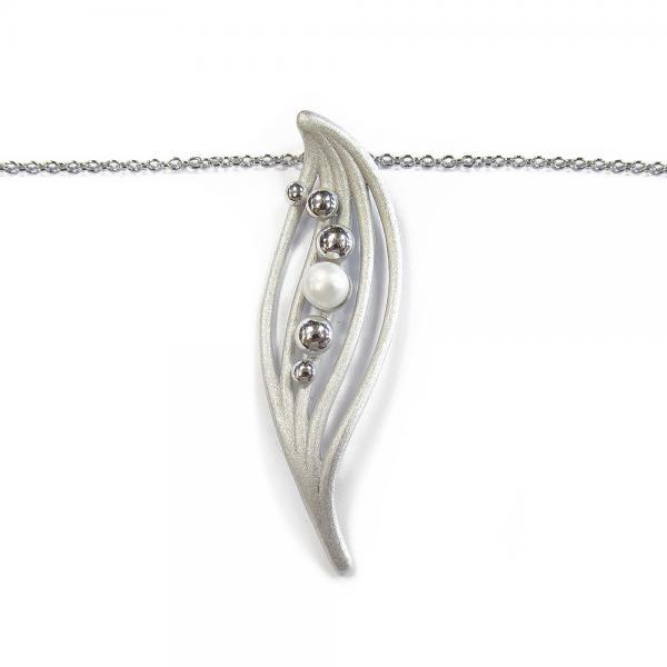 Hopeinen Kielo kaulakoru, 45 cm #1