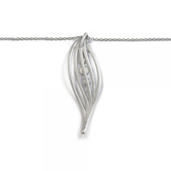 Hopeinen Kielo kaulakoru, 45 cm #2