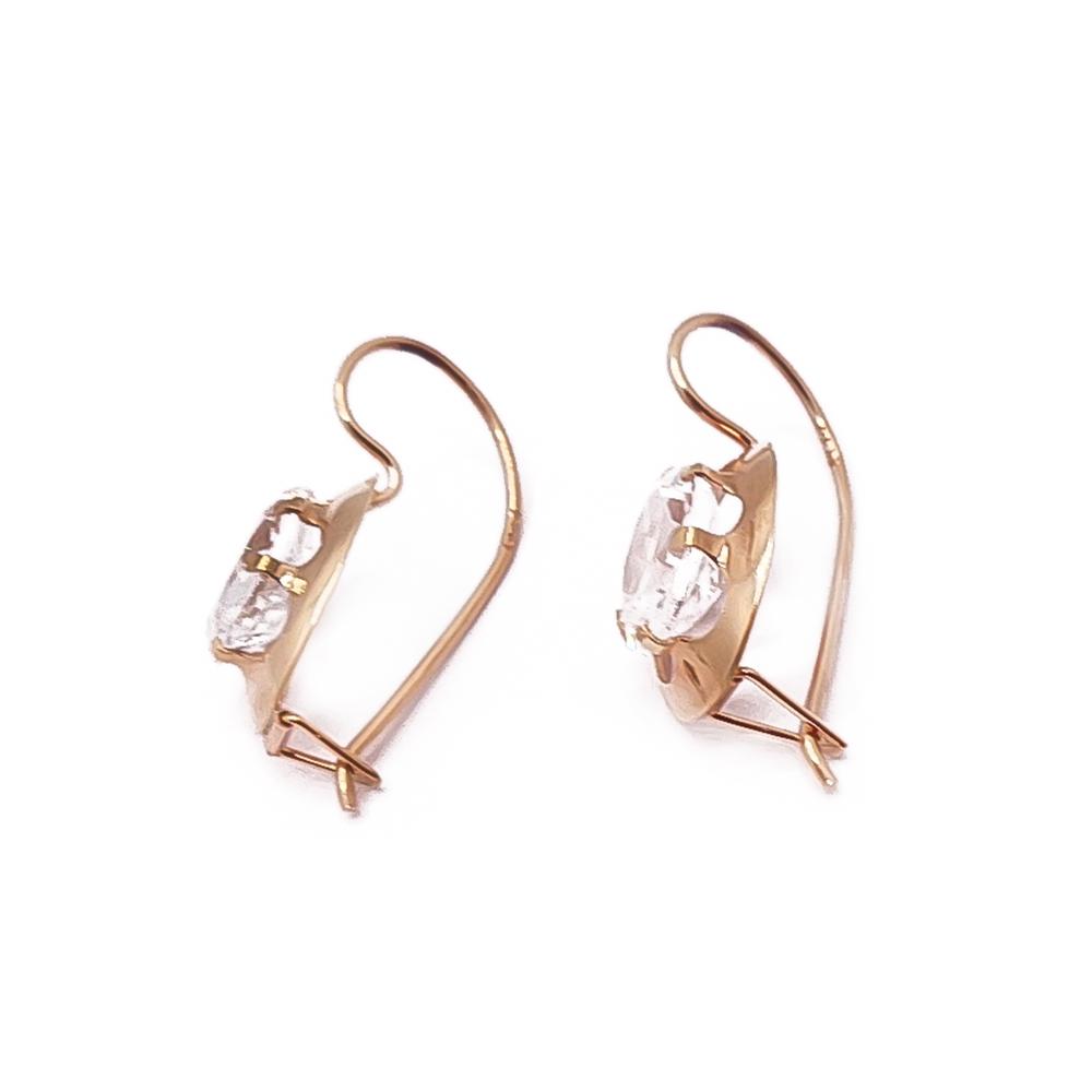 Kultaiset kirkaskiviset korvakorut #1