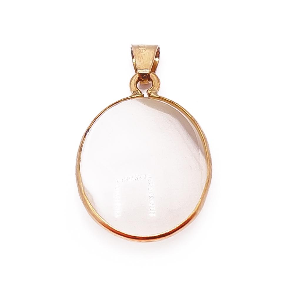 Kultainen vaaleakivinen riipus #0