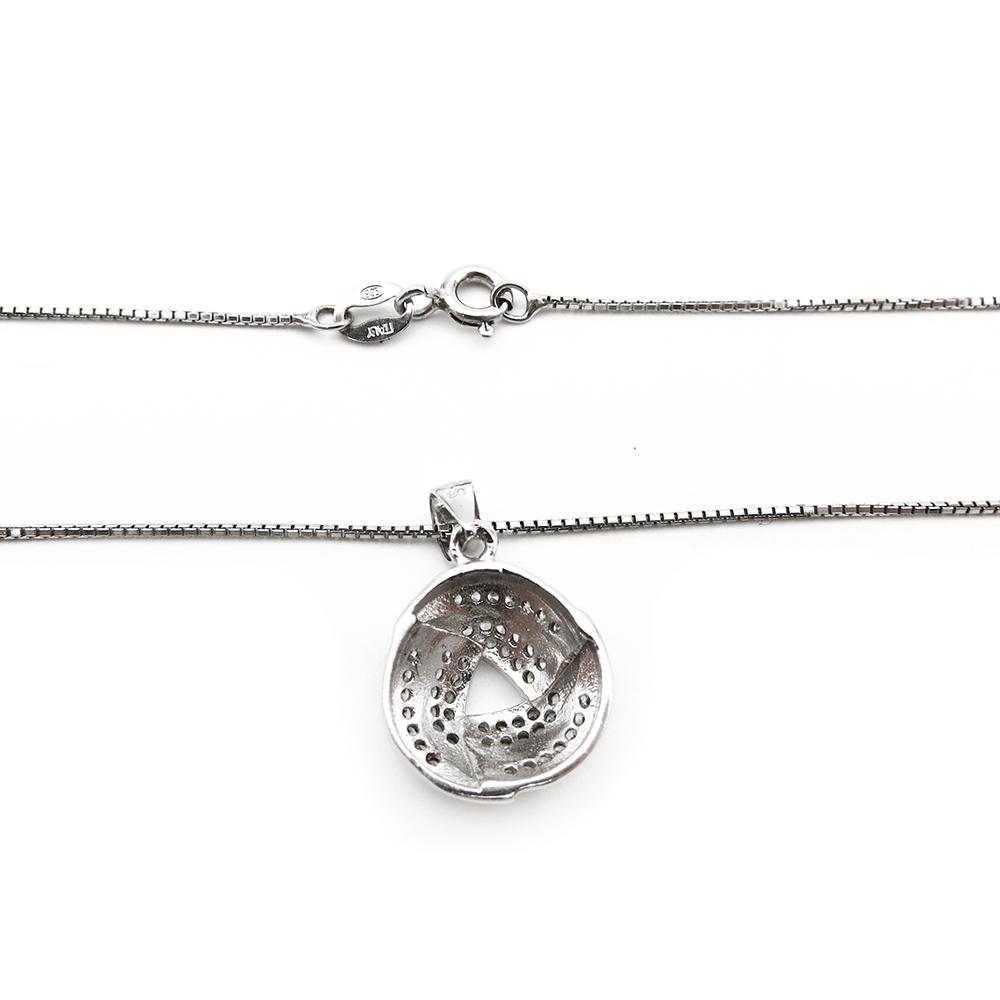 Hopeinen zirk.riipus ketjulla 50cm #3