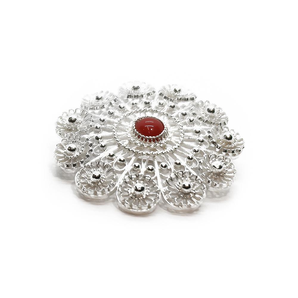 Riipus/rintakoru punainen kivi #0