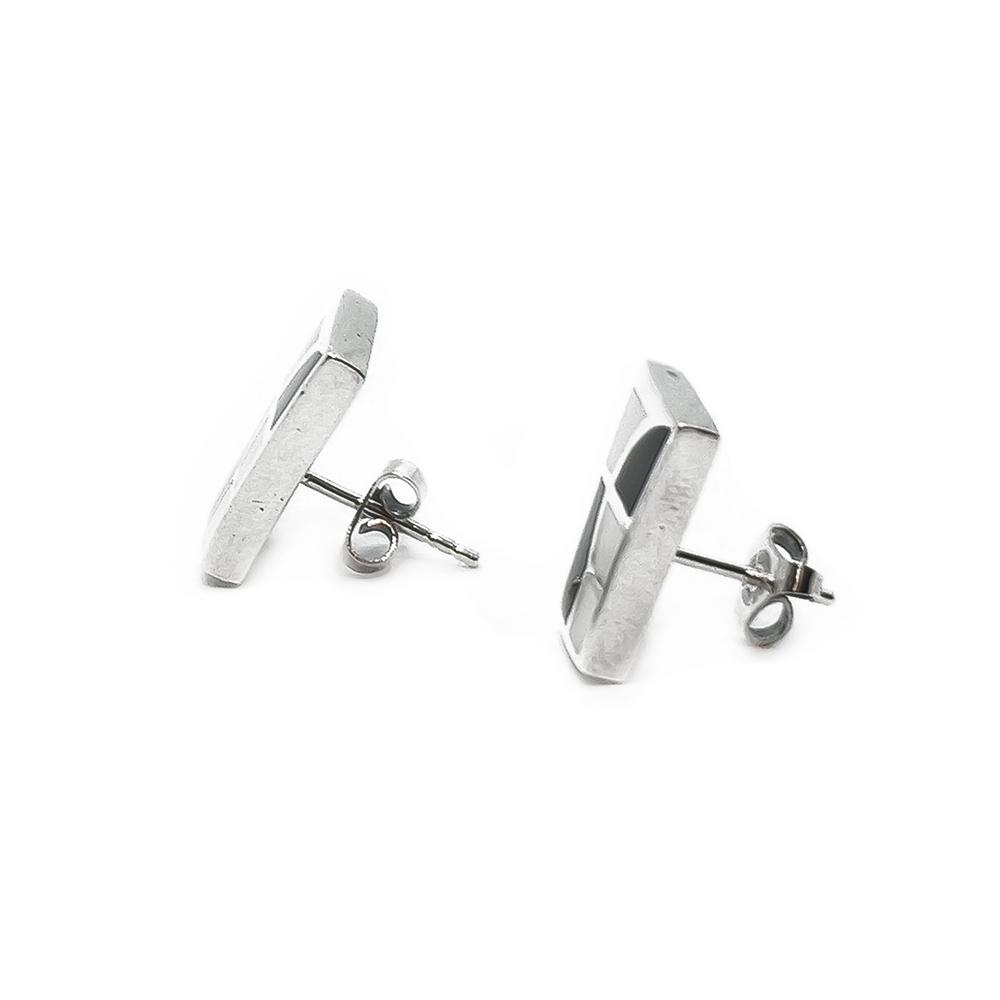 Korvanapit helmiäis/emali koriste #2