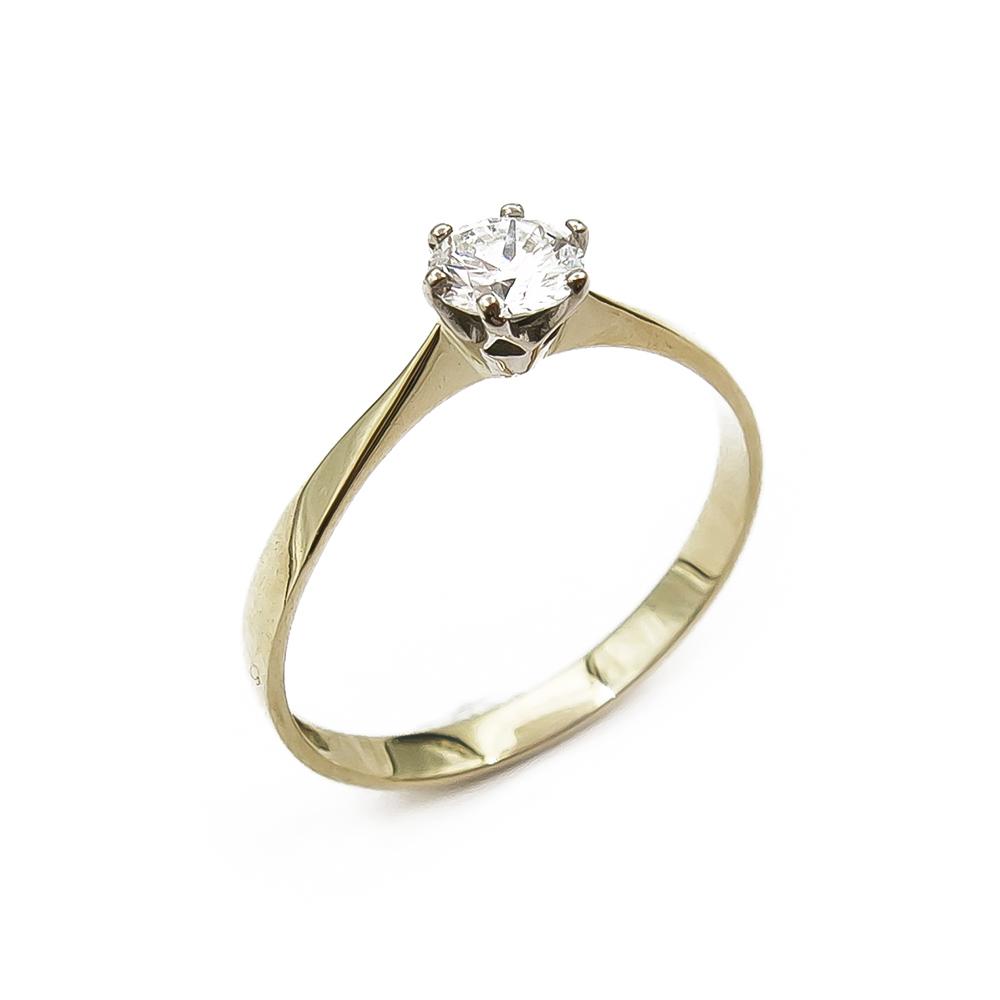 Solitaire timanttisormus 0,33ct 18,5mm #0