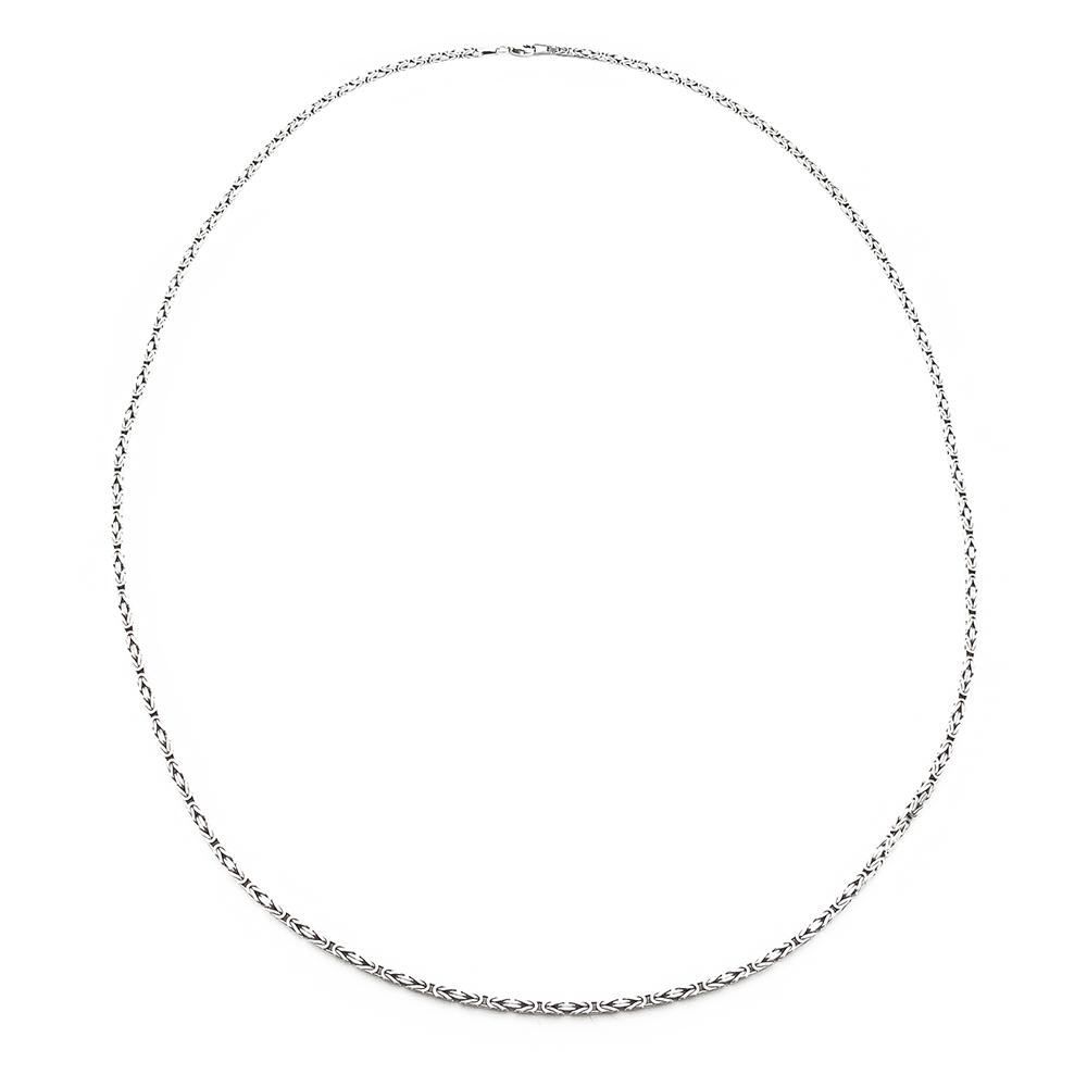 Hopeinen kuningasketju 65cm lev.2mm #1