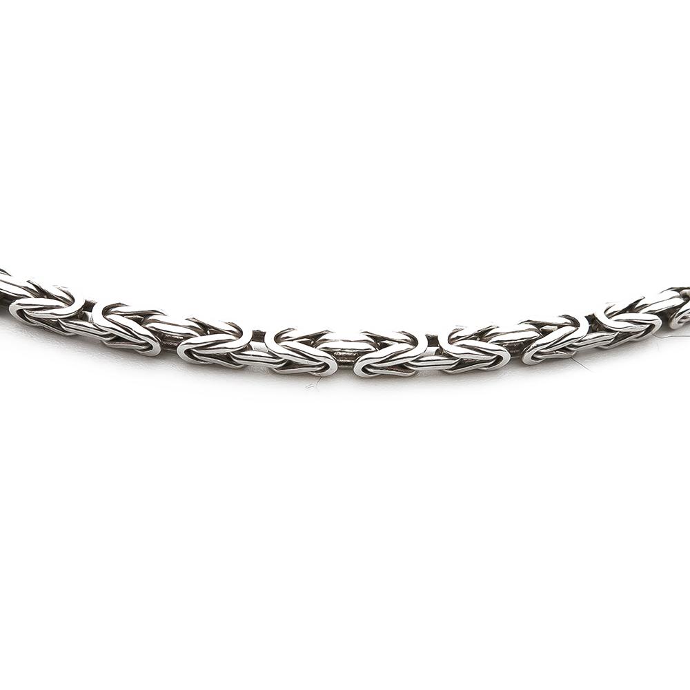 Hopeinen kuningasketju 65cm lev.2mm #0