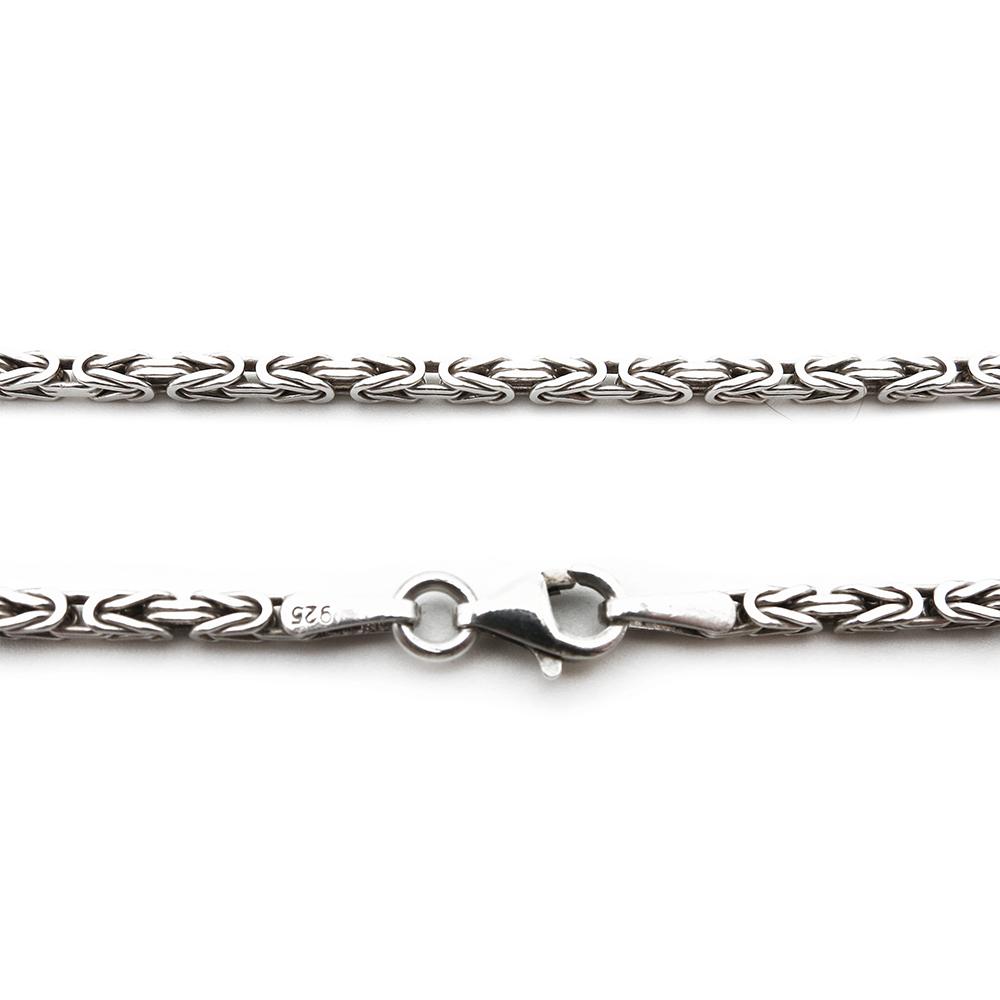 Hopeinen kuningasketju 65cm lev.2mm #2