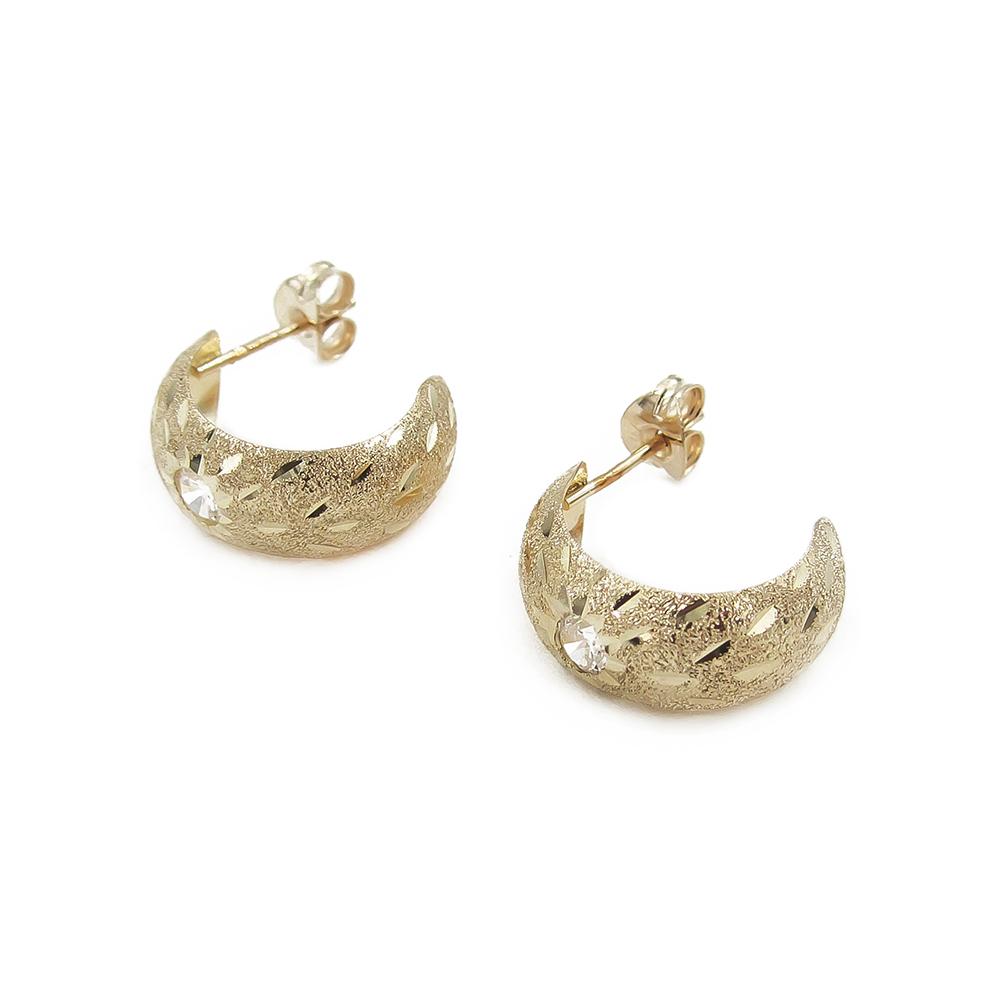 Rengastappikorvakorut kirkkaalla kivellä #0