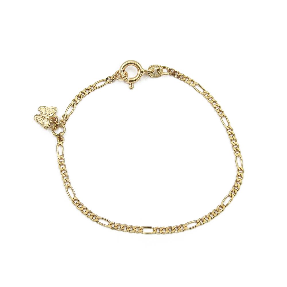 Kultainen Figaro lasten ranneketju perhos maskotilla #0