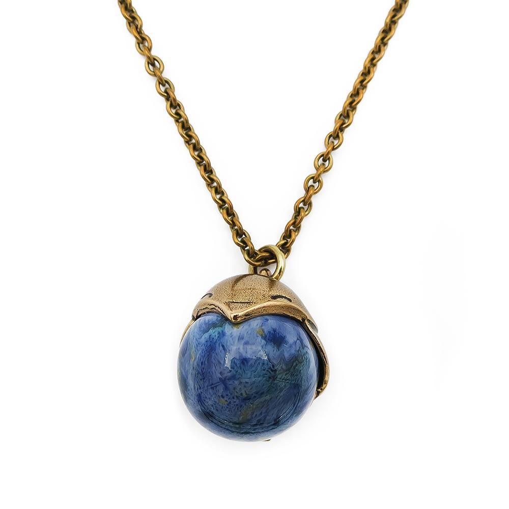 Tintti-riipus 70cm iso, pronssi sininen  Kalevala Koru #0