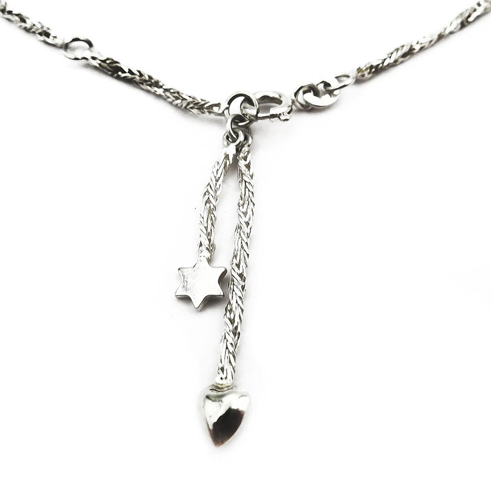 Hopeinen nilkkaketju 23,5-26cm #1