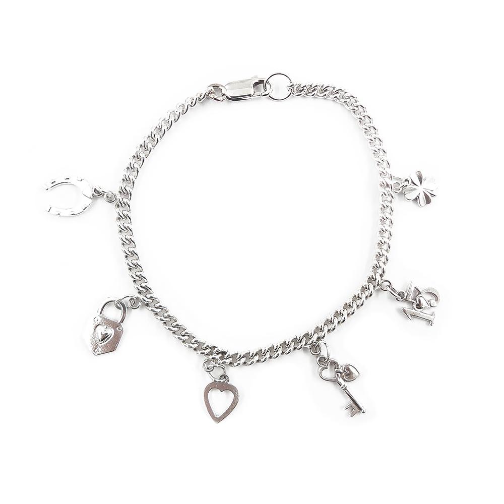 Hopeinen maskottirannekoru 18,5cm #1