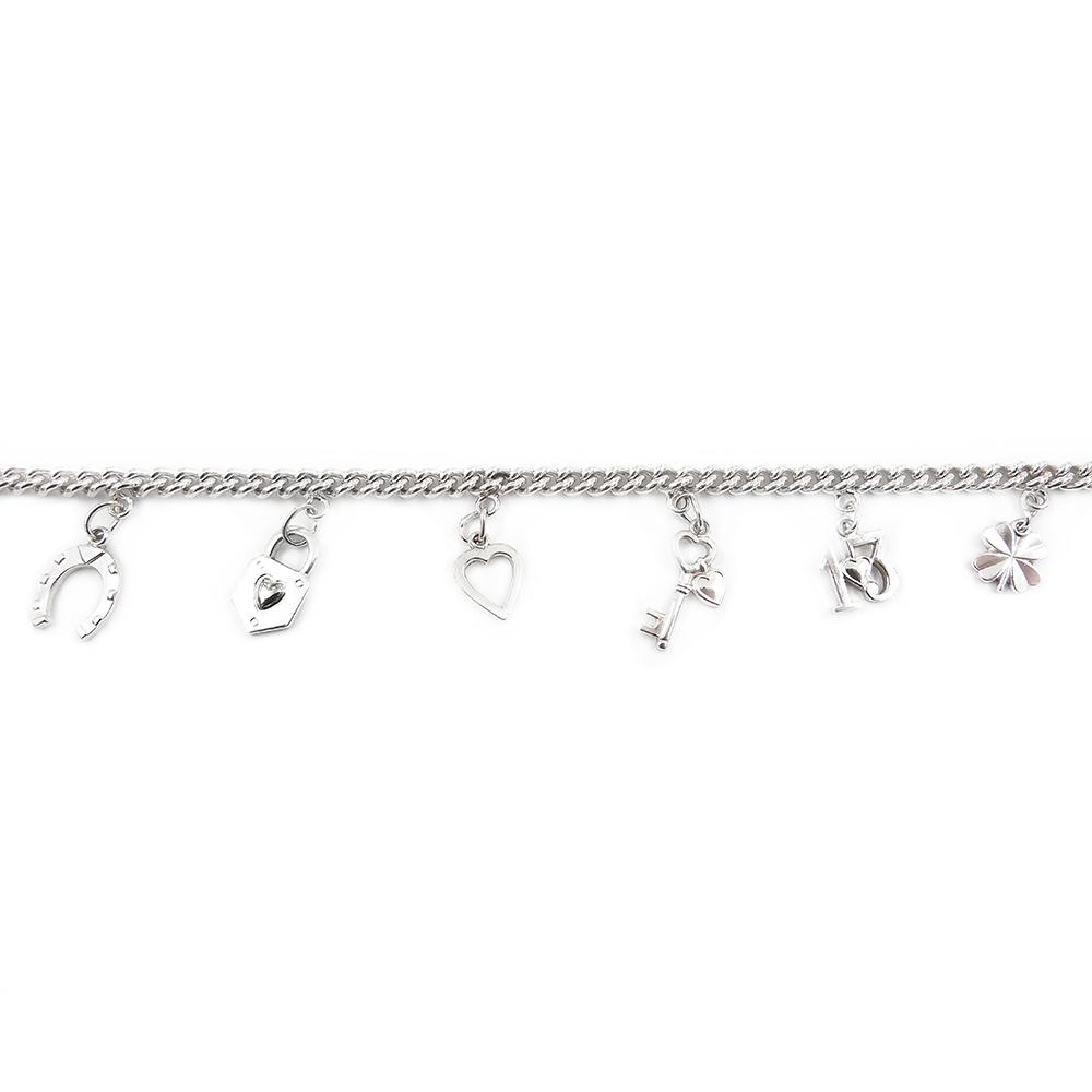 Hopeinen maskottirannekoru 18,5cm #2