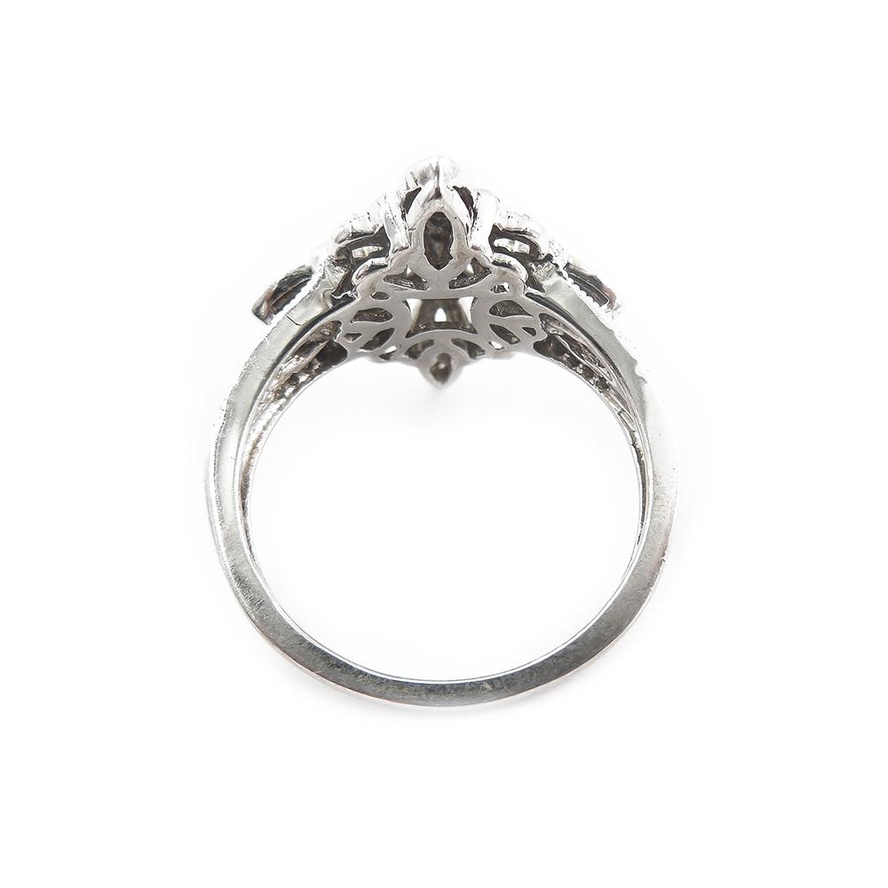 Hopeinen sormus timanteilla 0,15ct, 18,5 mm #3