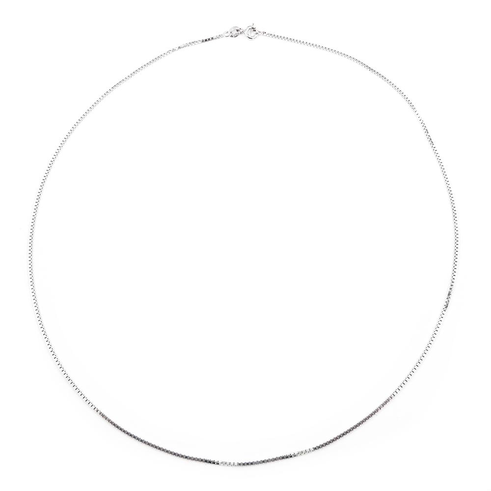 Valkokultainen venetsiaketju 45 cm #0