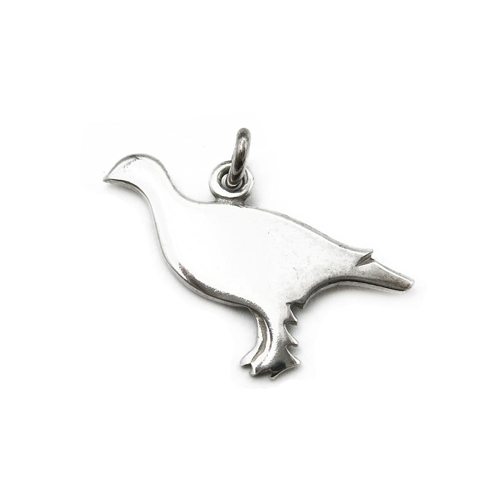 Inarin käsintehty hopeinen riekko riipus #0