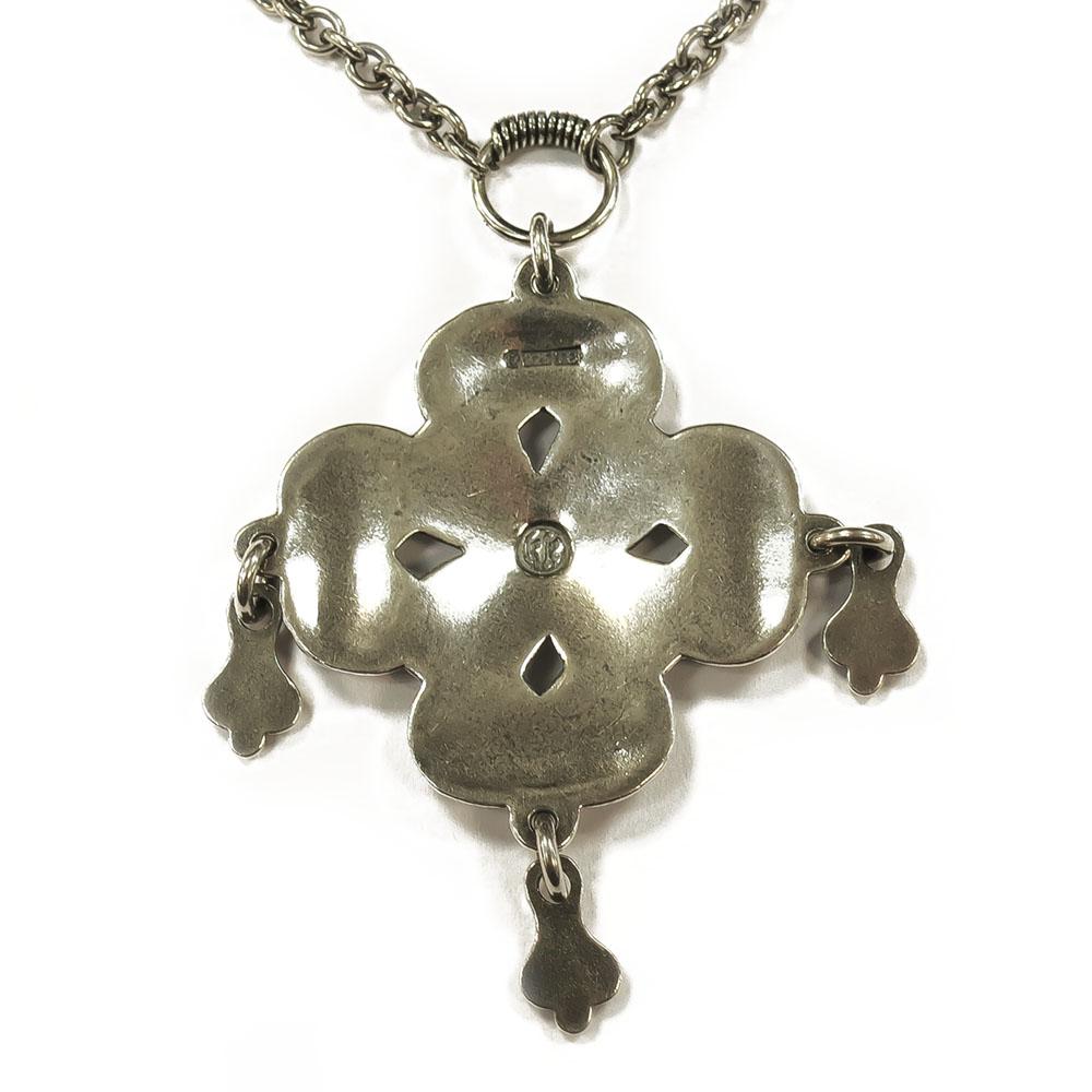 Kalevala korun hopeinen nauhasolmuriipus 70cm #1