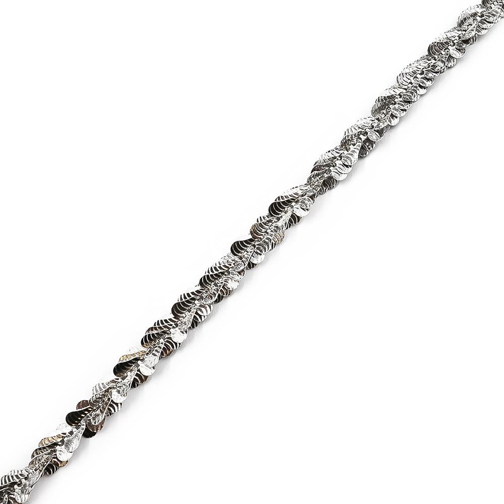 Hopeinen pitsimäinen ranneketju 19.5cm #1