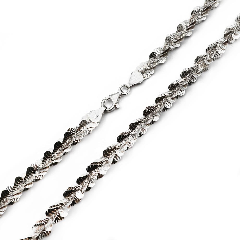 Hopeinen pitsimäinen kaulaketju 45cm #1