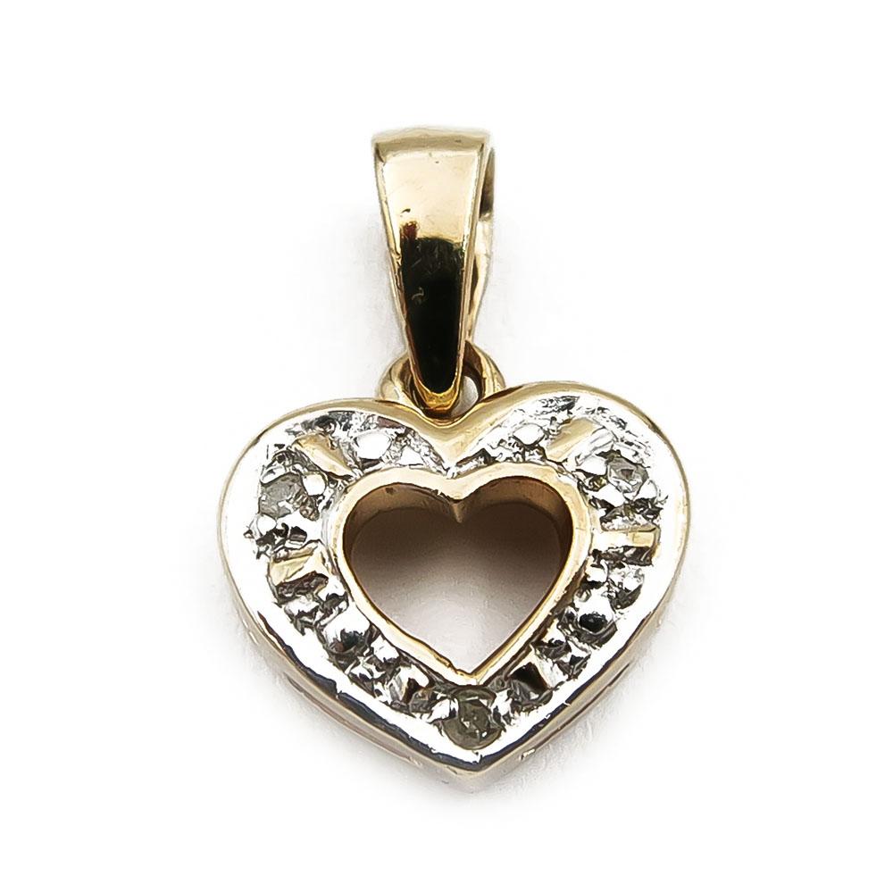 Kultainen timanttisydän riipus 0.015ct #0