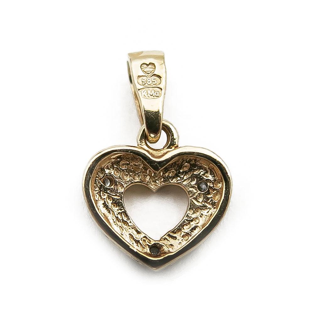 Kultainen timanttisydän riipus 0.015ct #1