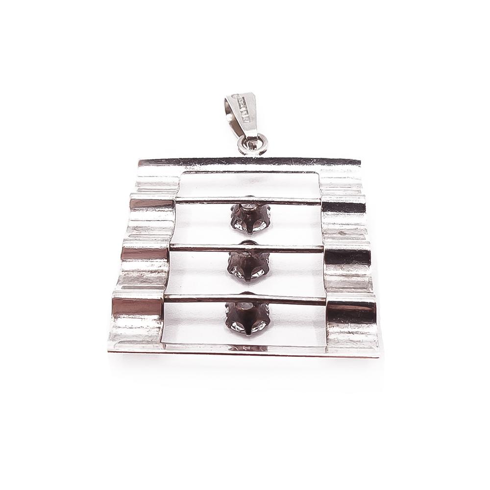 Hopeinen riipus kirkkaat kivet v.-70 #2