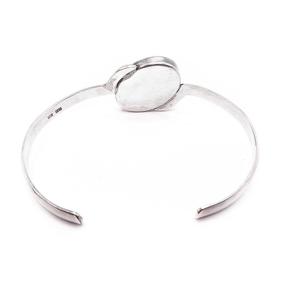 Hopeinen avo-rannerengas tiikerinsilmä #2