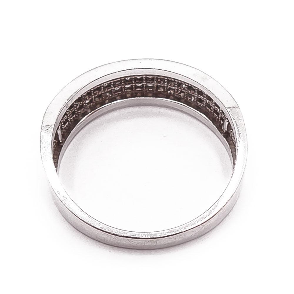 Hopeinen cz sormus 19mm #2