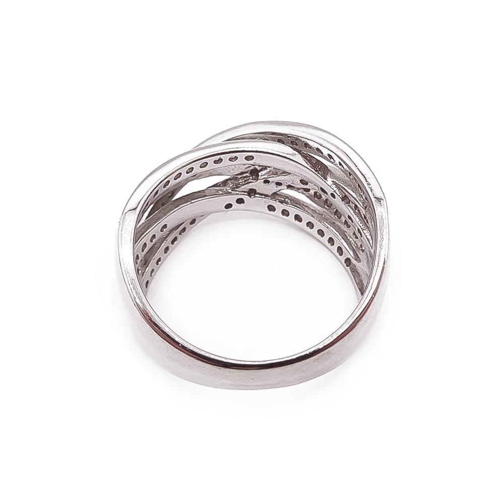 Hopeinen sormus cz 19mm #2