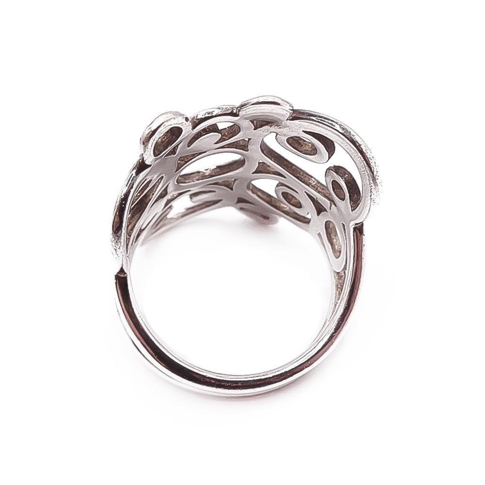 Hopeinen sormus 17mm #2