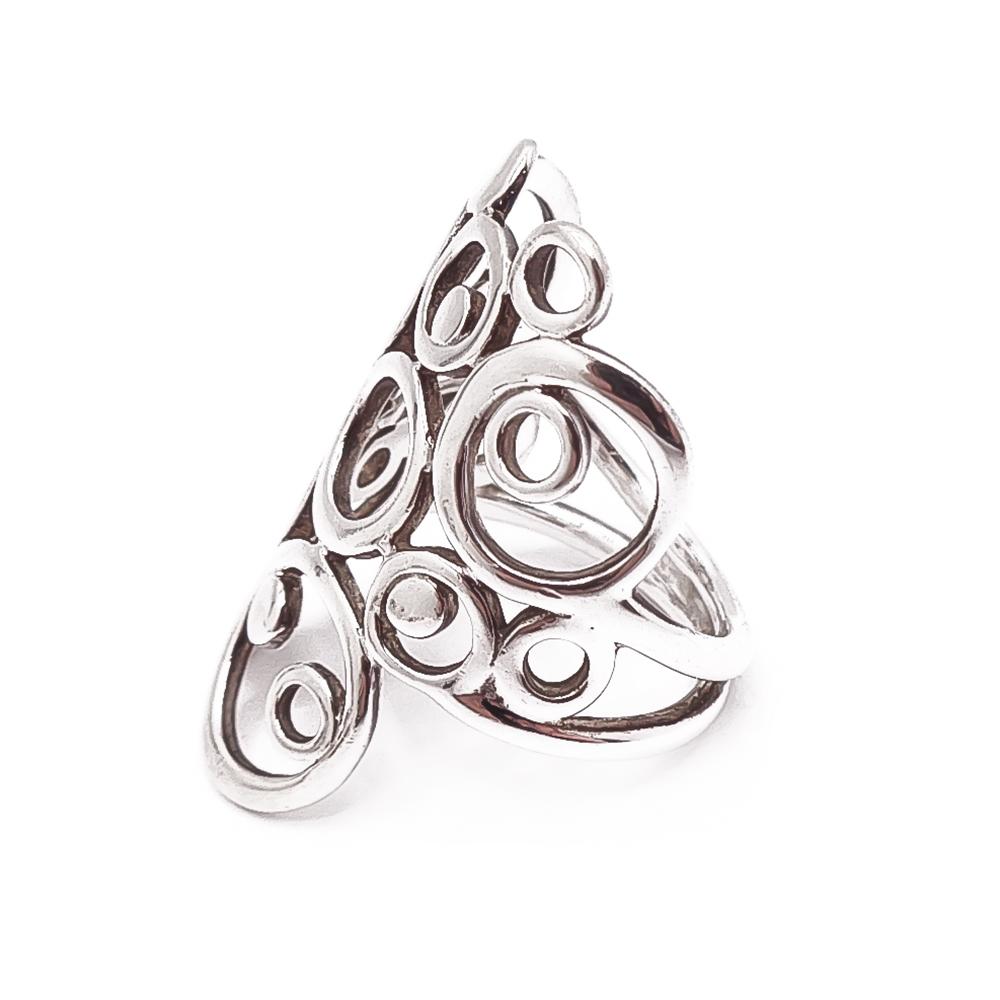 Hopeinen sormus 17mm #3