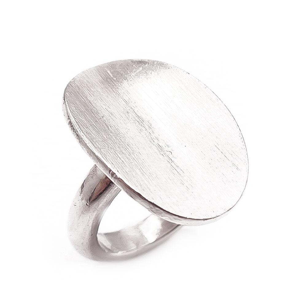 Hopeinen sormus 17mm #0