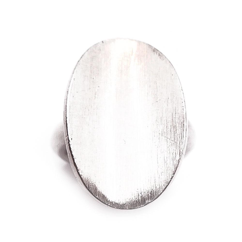 Hopeinen sormus 17mm #1