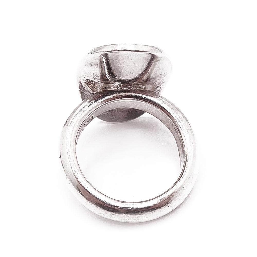 Hopeinen sormus 17mm #2