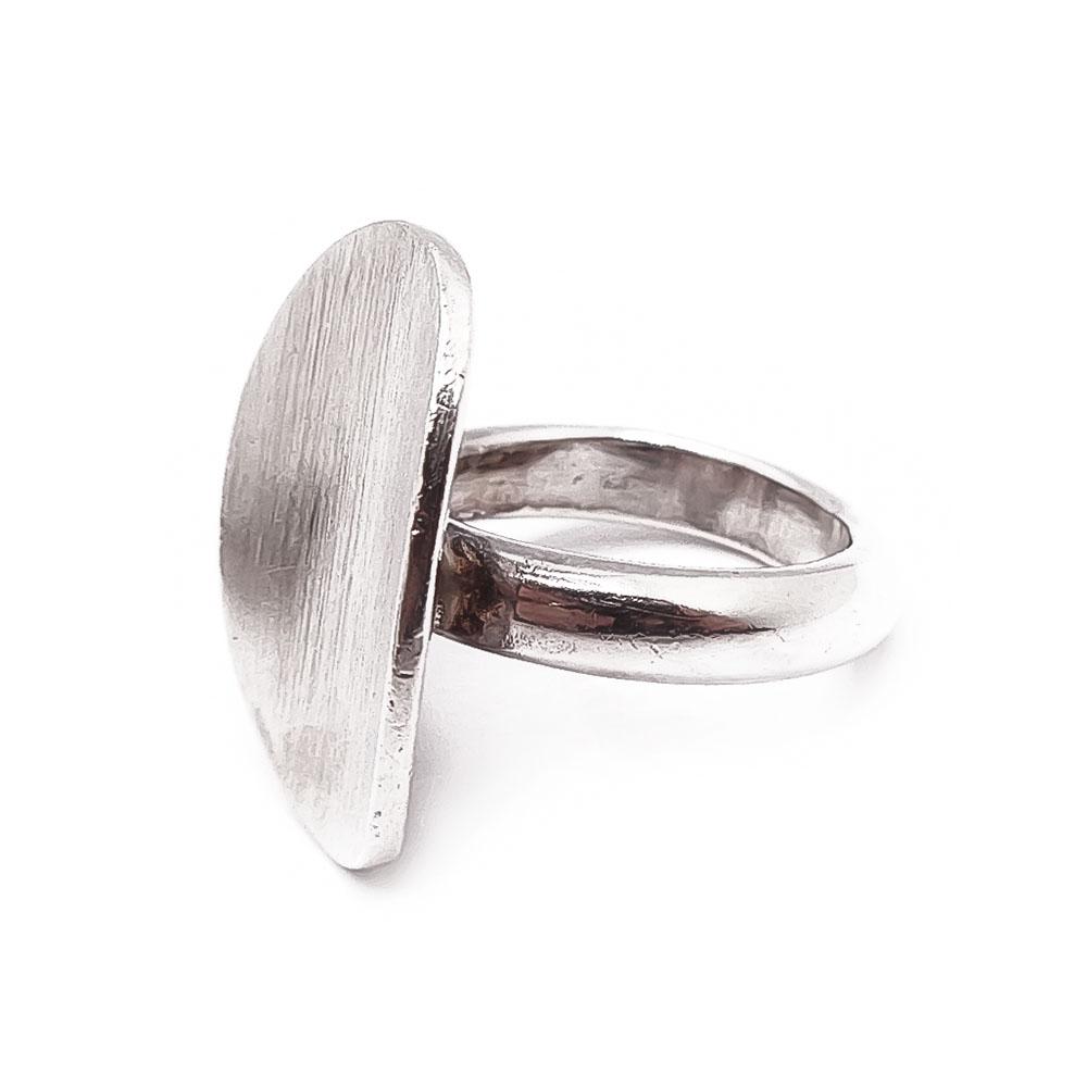 Hopeinen sormus 17mm #3