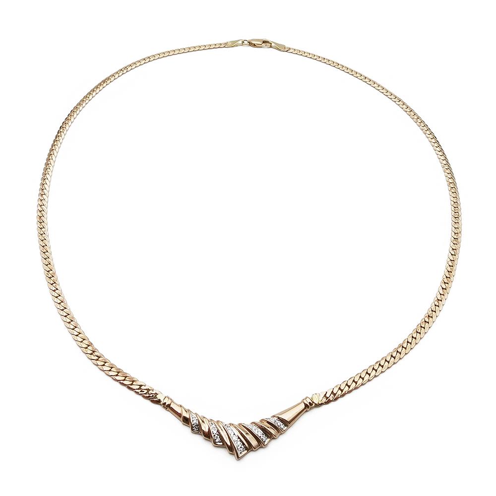 Kultainen 0,065ct timanttikääty 44cm #0