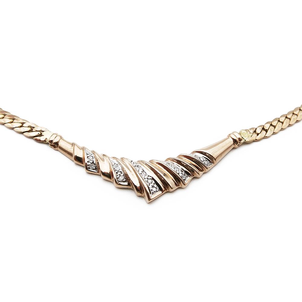 Kultainen 0,065ct timanttikääty 44cm #1