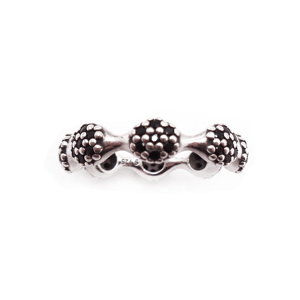 Pandora sormus mustat kivet 17,5mm #1