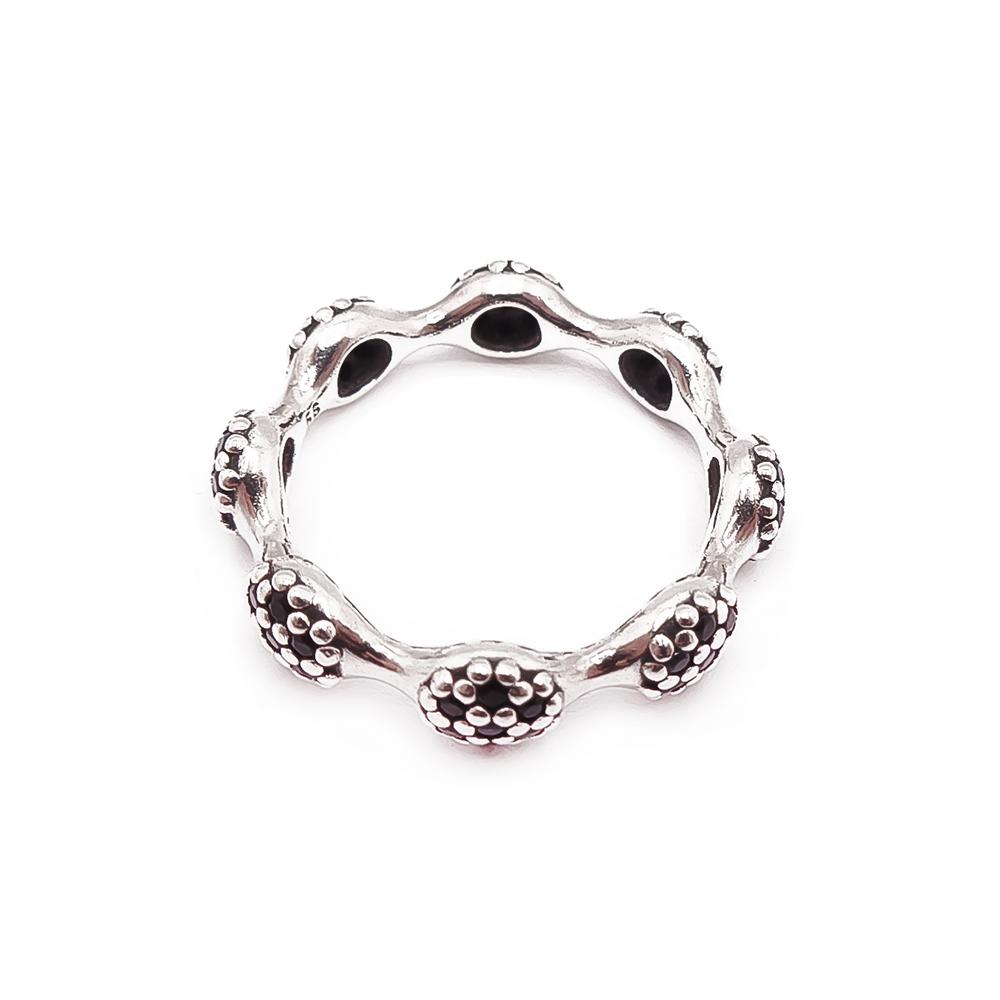 Pandora sormus mustat kivet 17,5mm #2