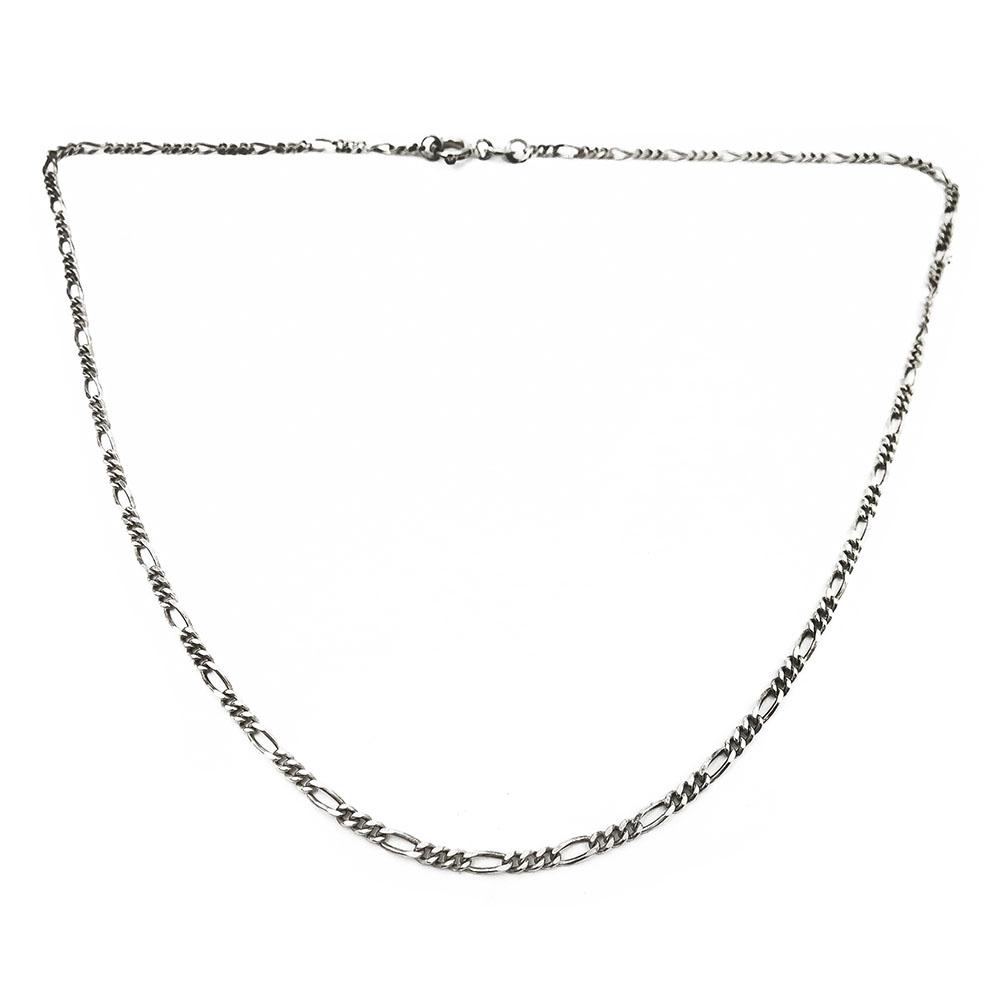 Hopeinen figaro kaulaketju 42cm #1