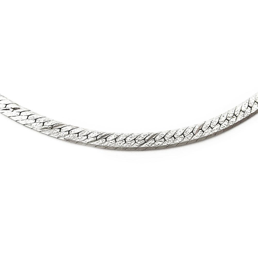 Timanttileikattu litteä kaulaketju 45cm #0