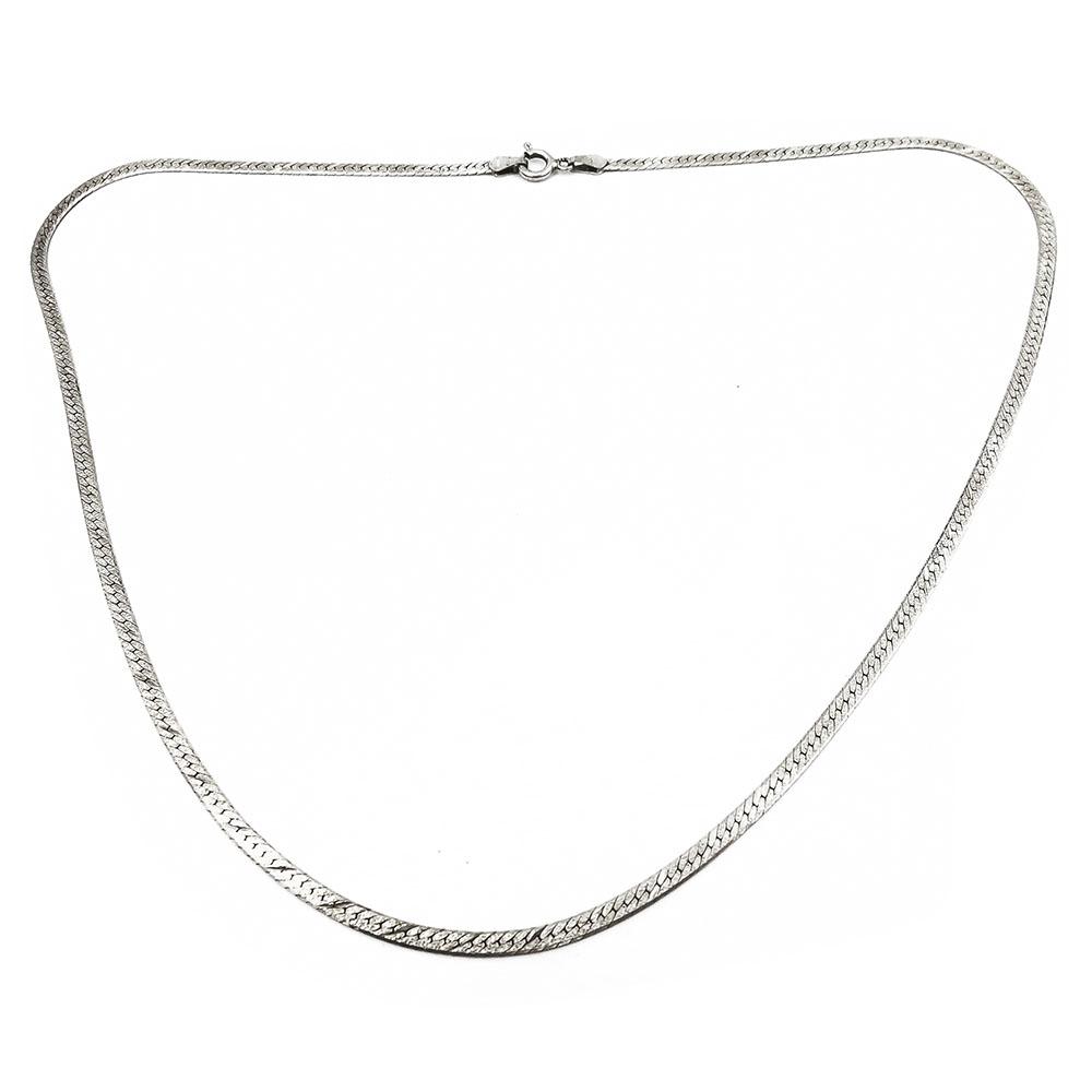 Timanttileikattu litteä kaulaketju 45cm #1