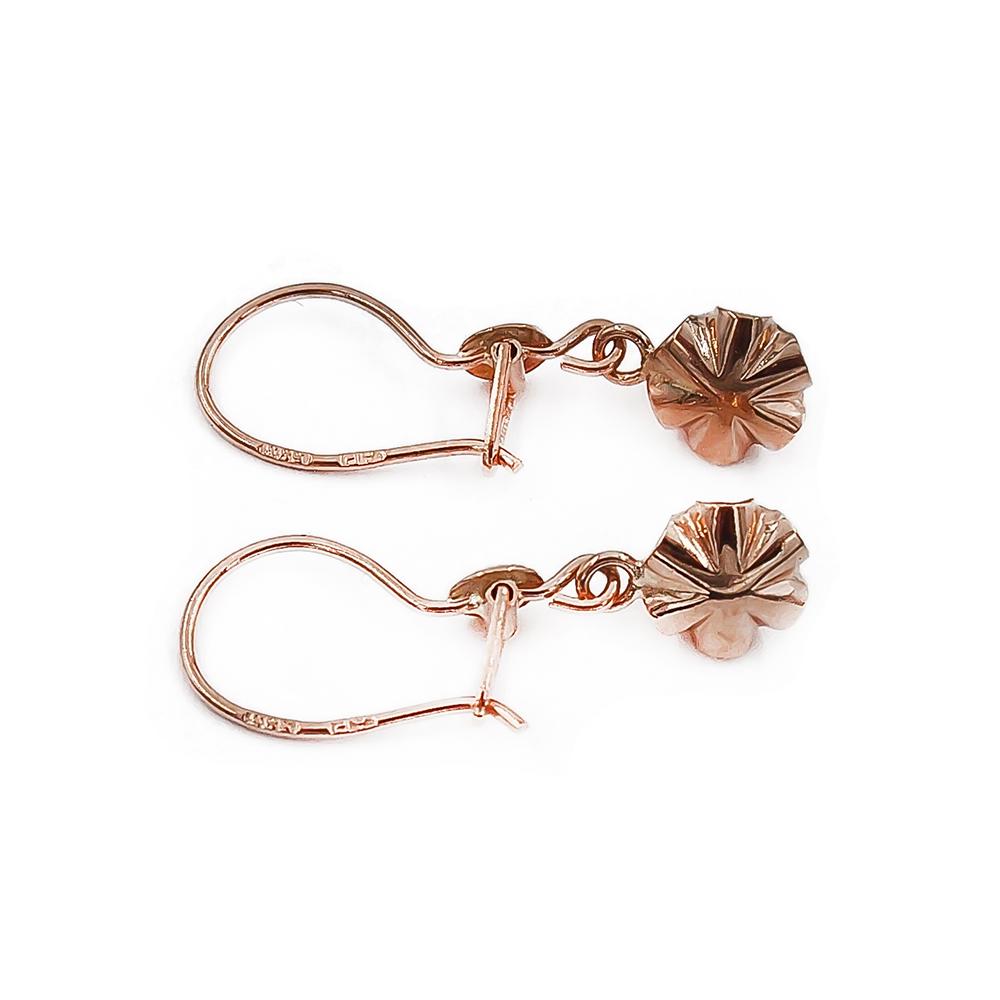 Kultaiset kirkaskiviset kukkakorvakorut koukku AP #1