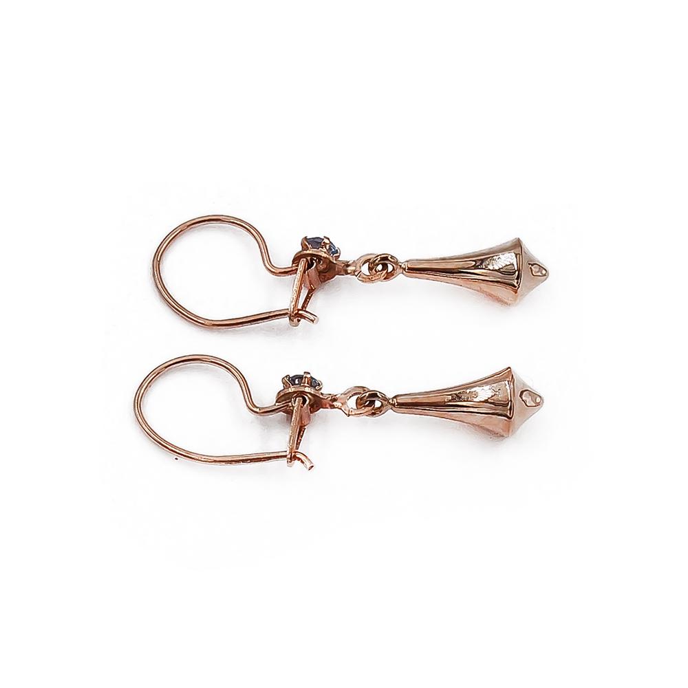 Kultaiset pisarakorvakorut v.sin.kivellä koukku KN #1