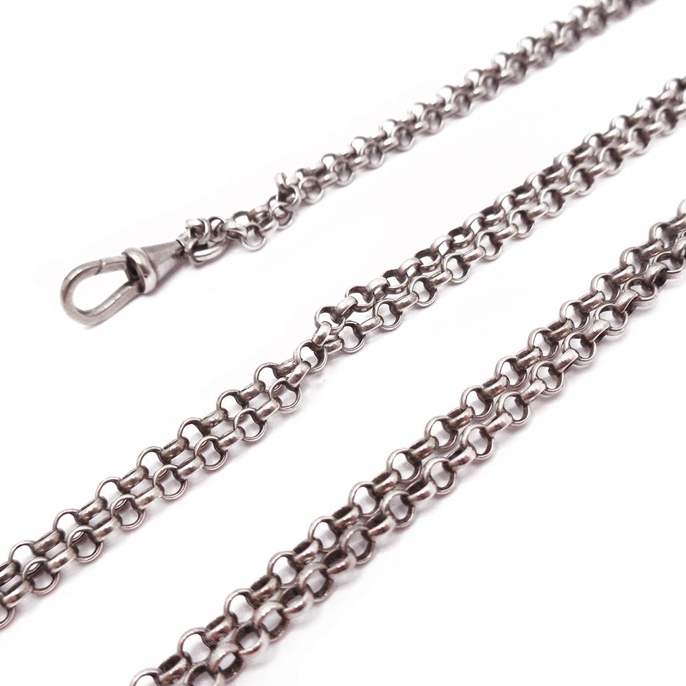 Hopeinen kaulakellon vitja 140cm #1