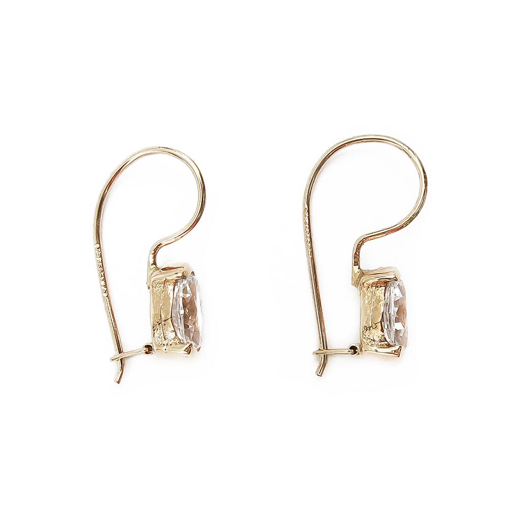 Koukkukorvakorut kirkkain kivin #1