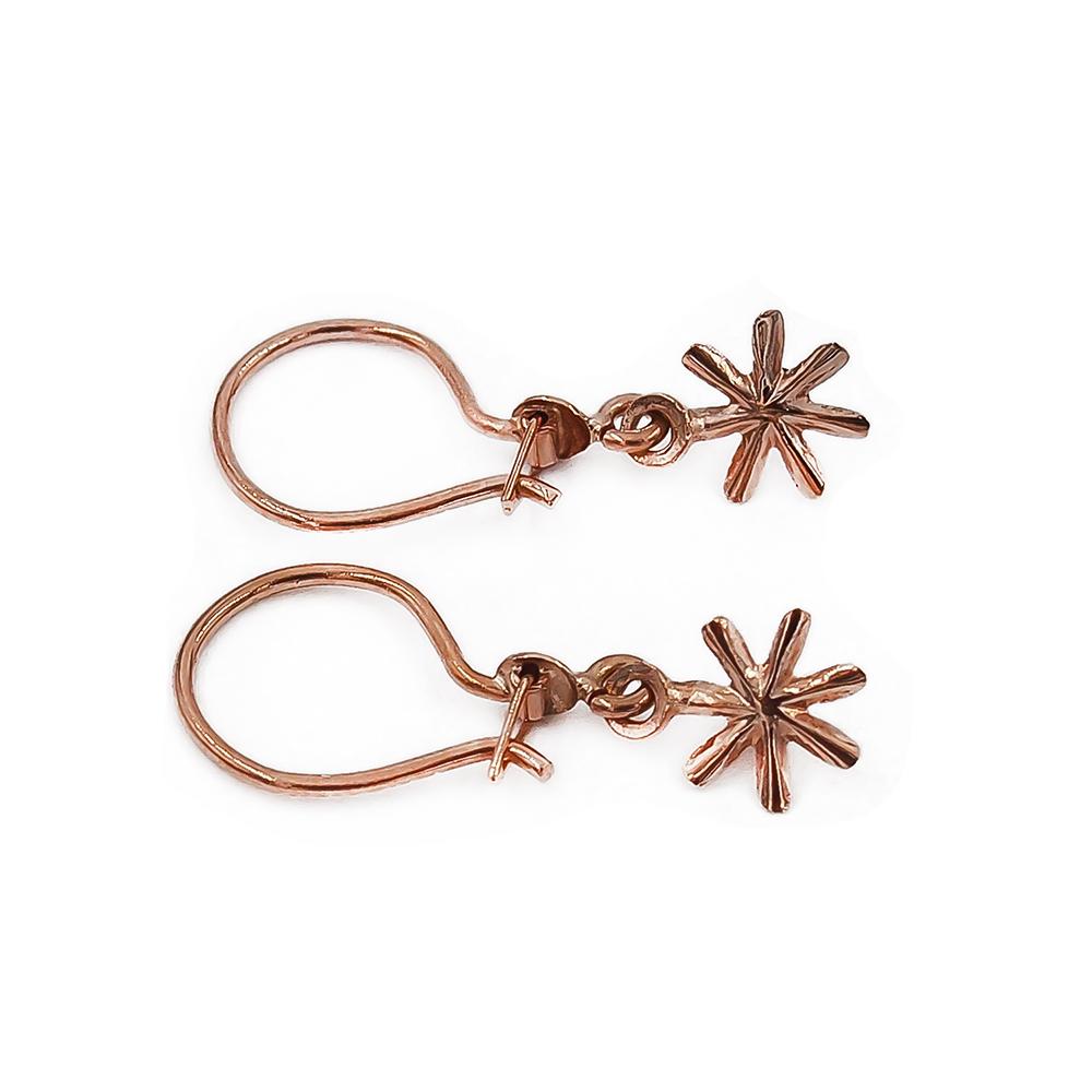 Kultaiset kukkakorvakorut v.sin. kivellä koukku #1