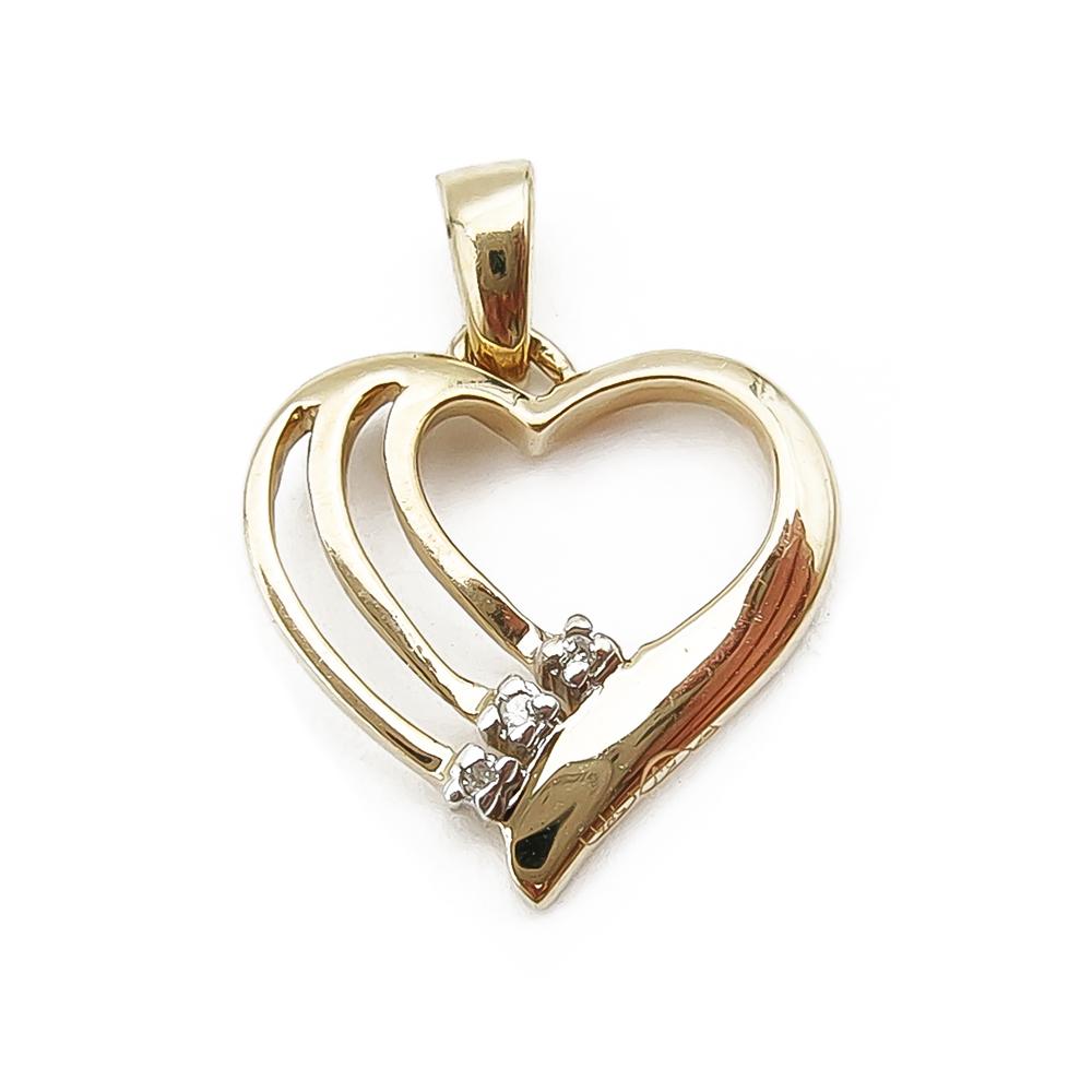 Sydänriipus timanteilla 0,01ct #0