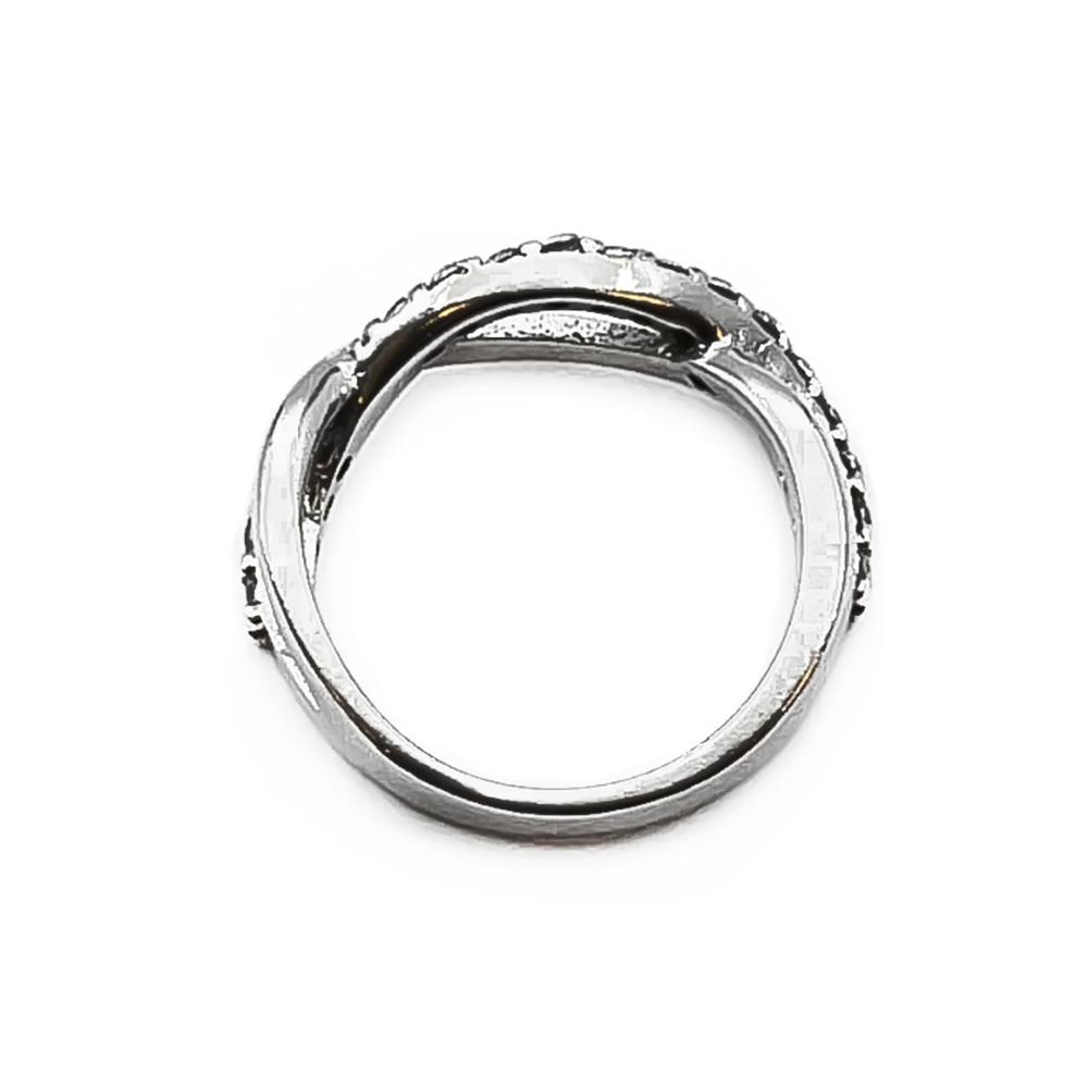 Hopeinen zirkonia sormus koko 15,5 #1